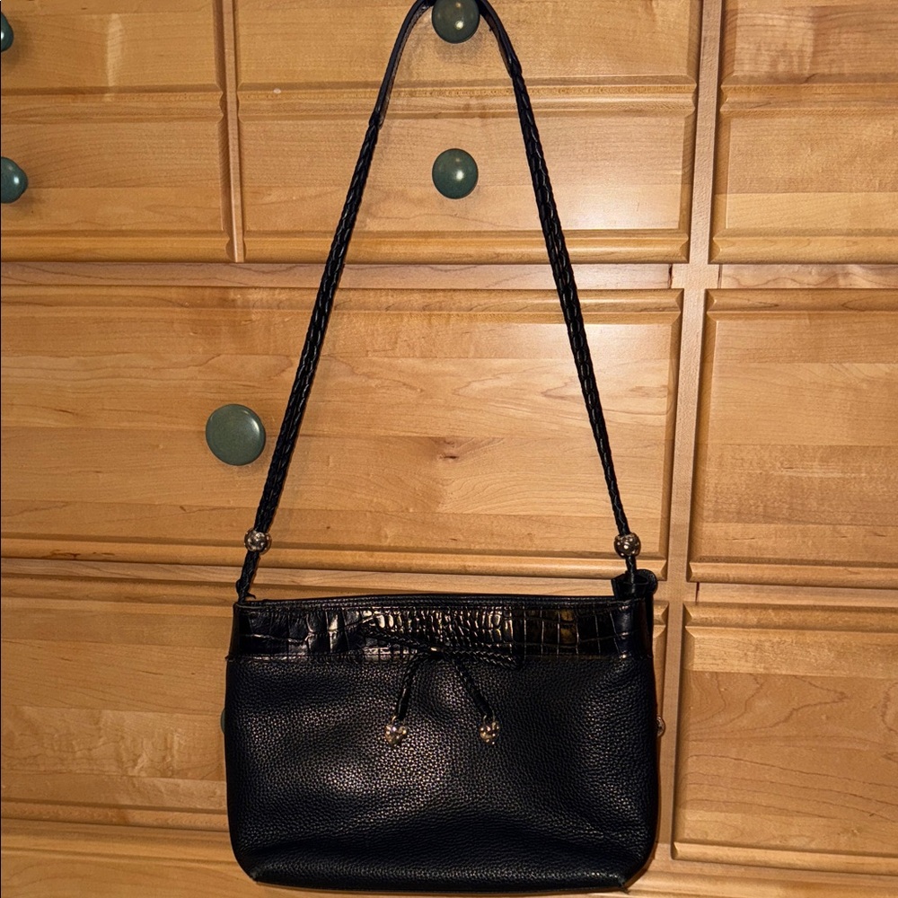 Brighton Black Textured Shoulder Bag